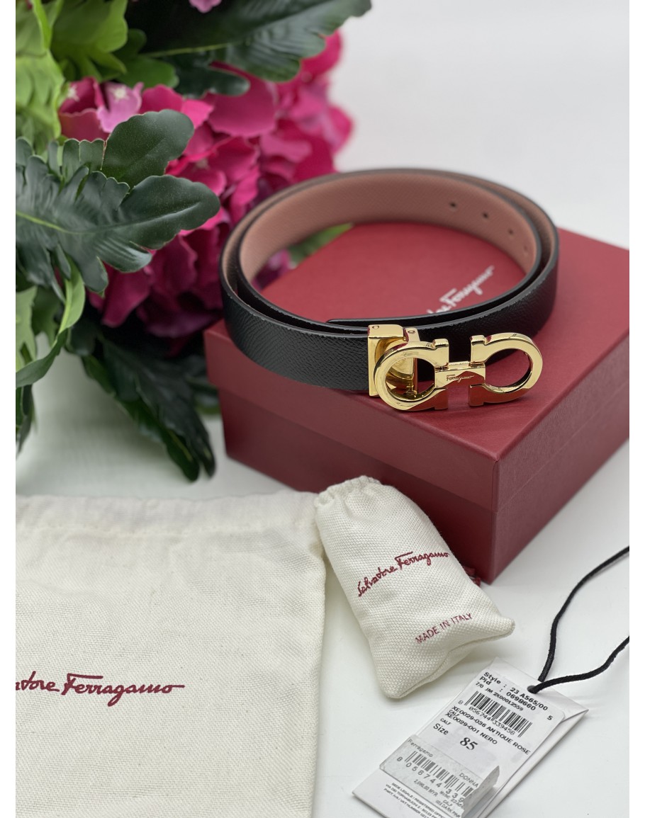 salvatore ferragamo calfskin leather belt